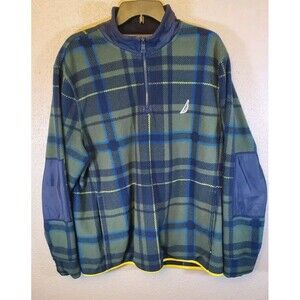 Nautica Men's Quarter Zip Fleece Pullover Size XL  Y2K
